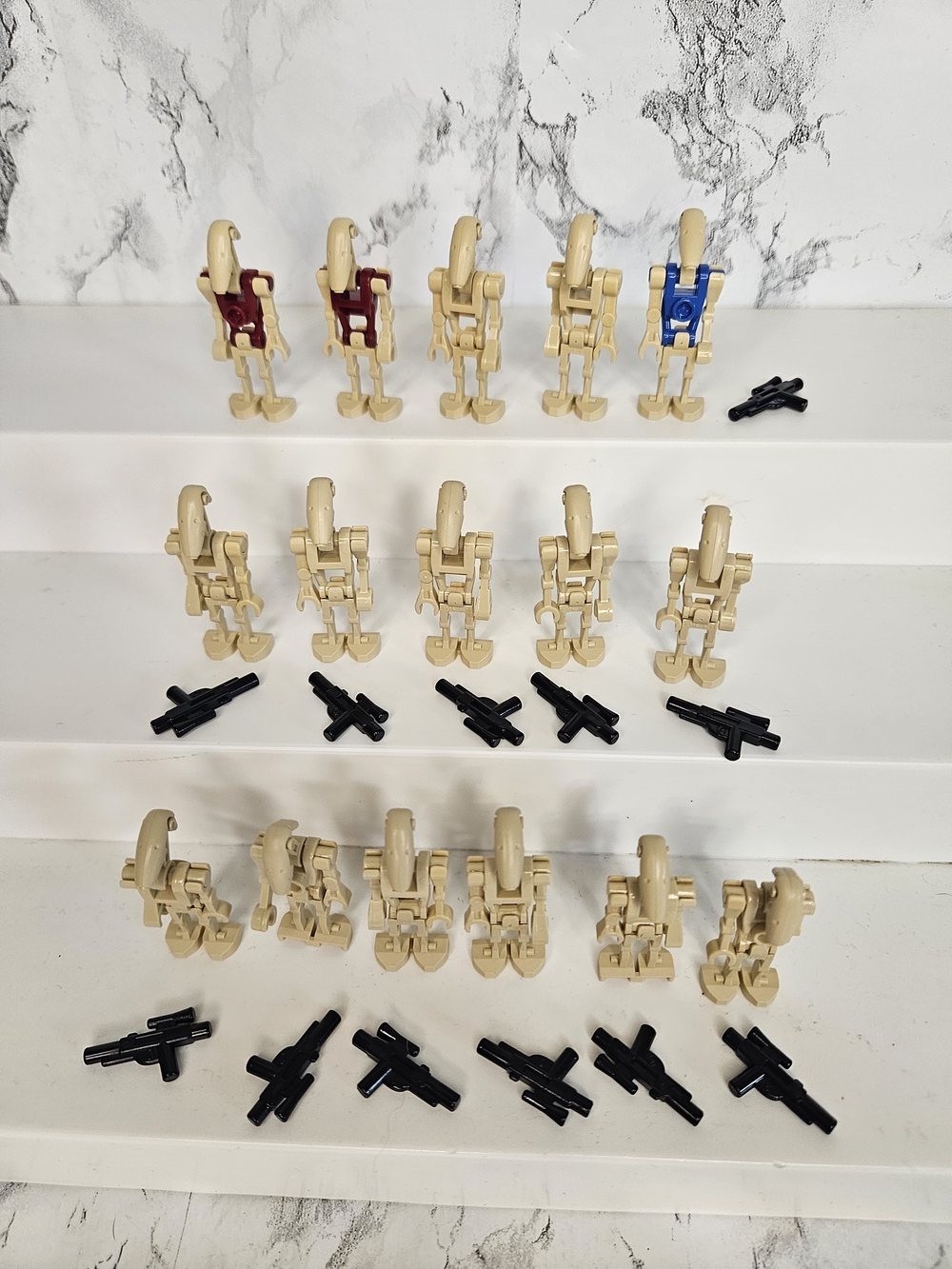 LEGO Star Wsrs Tan Battle Droid Minifigures with Black Blasters